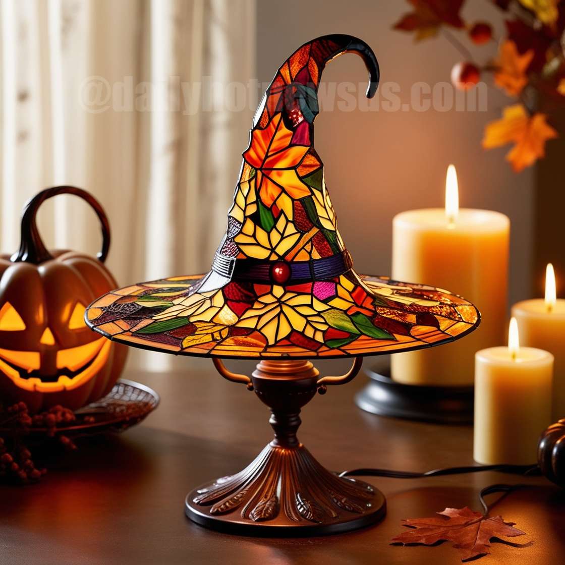 Autumn Witch Lamp