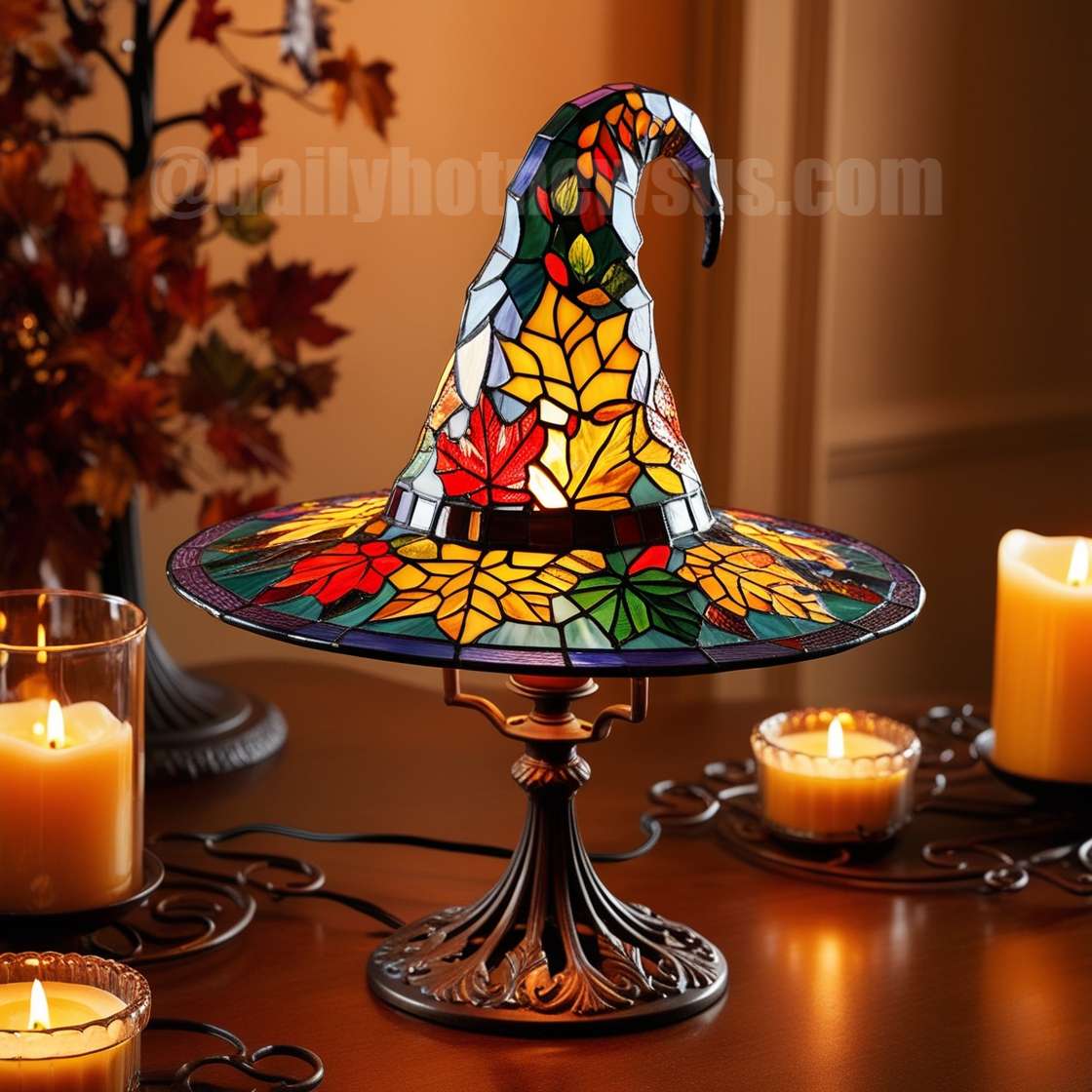 Autumn Witch Lamp