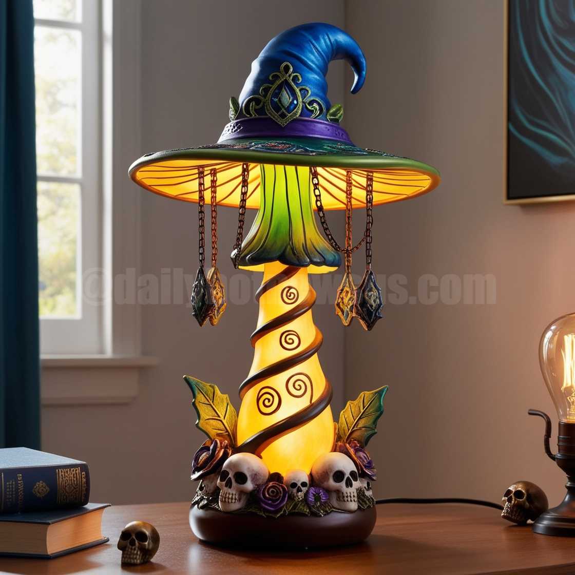 Mushroom Witch Hat Lamps