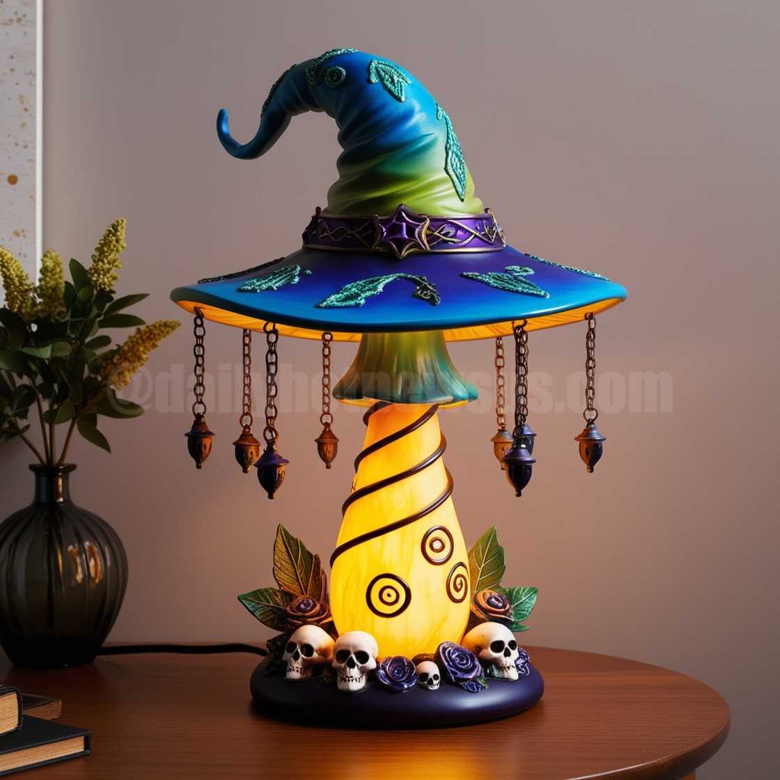 Mushroom Witch Hat Lamps