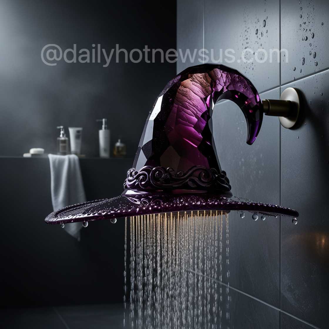 Amethyst Crystal Witch Hat Shower