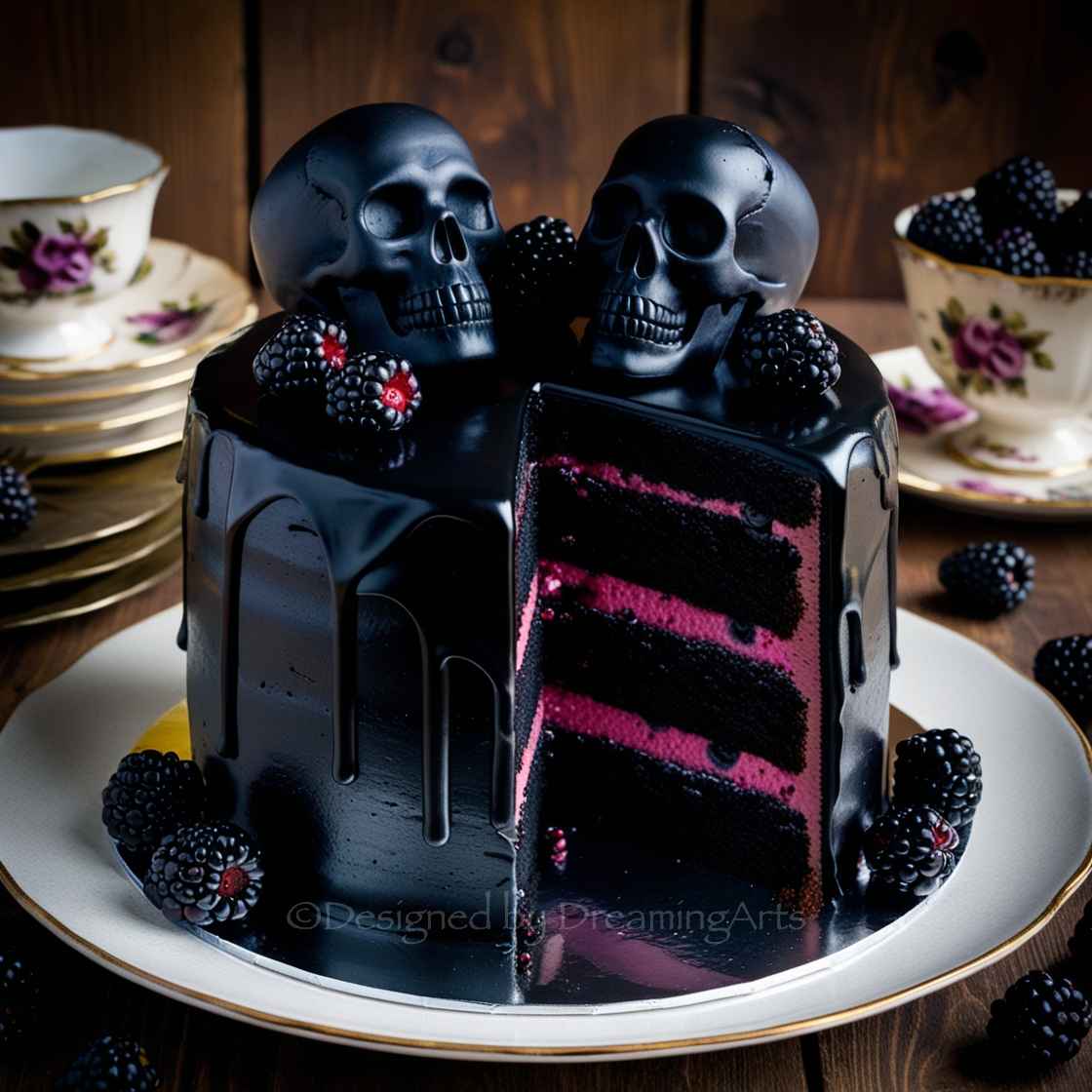 Blackberry Velvet Gothic Cake