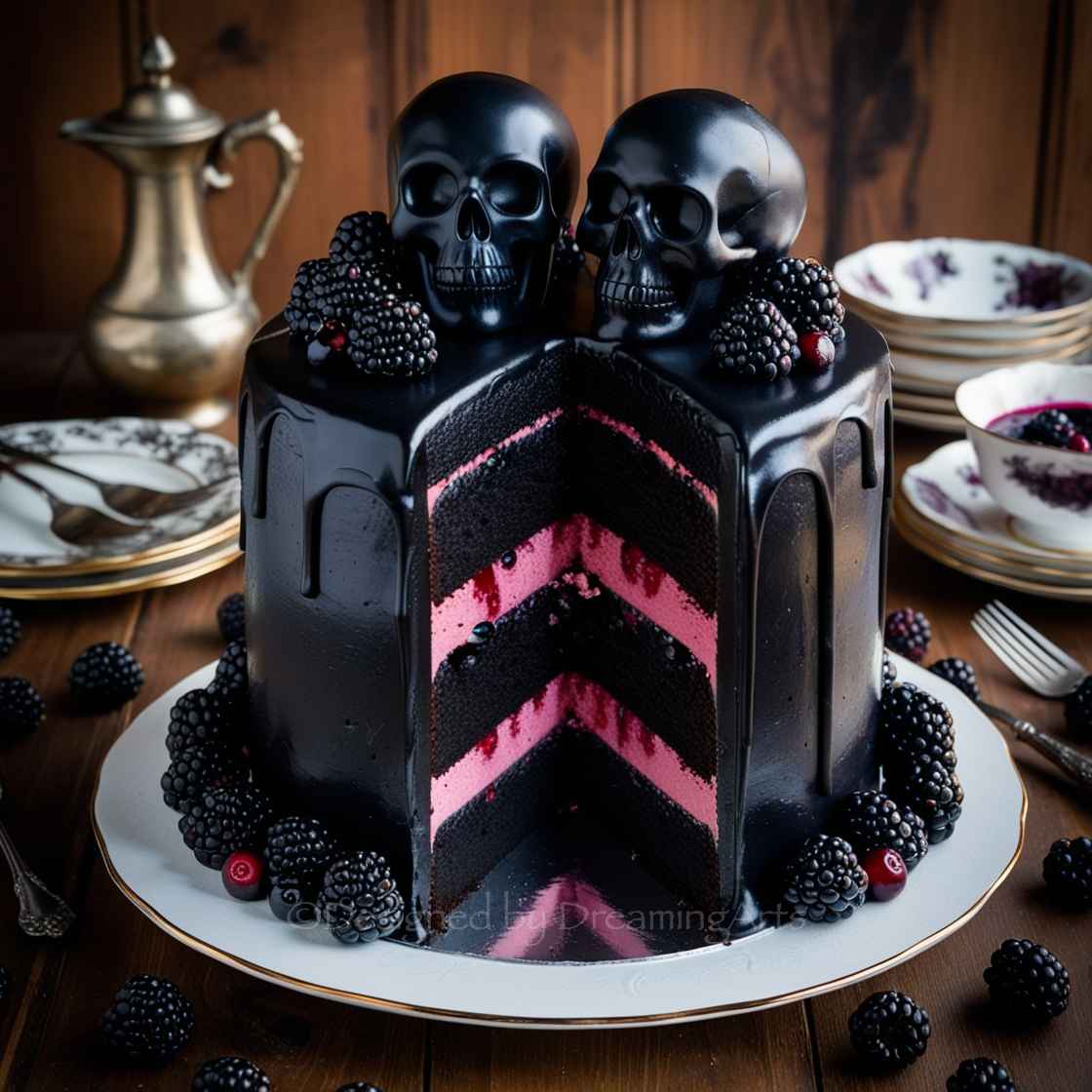 Blackberry Velvet Gothic Cake