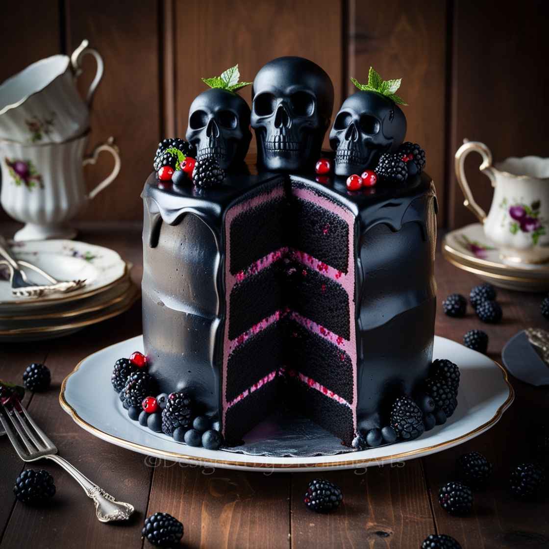 Blackberry Velvet Gothic Cake