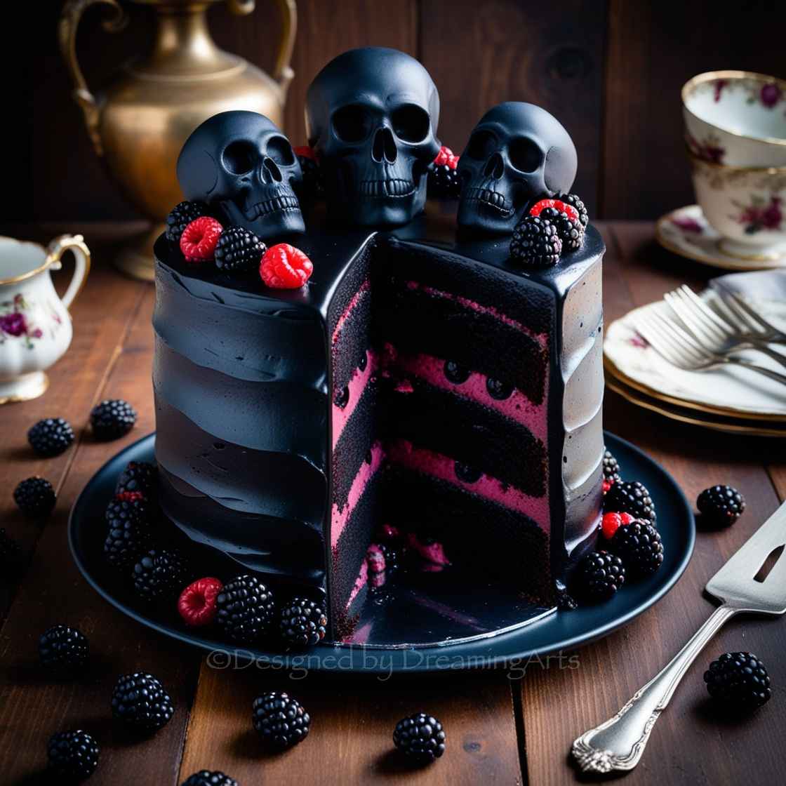 Blackberry Velvet Gothic Cake