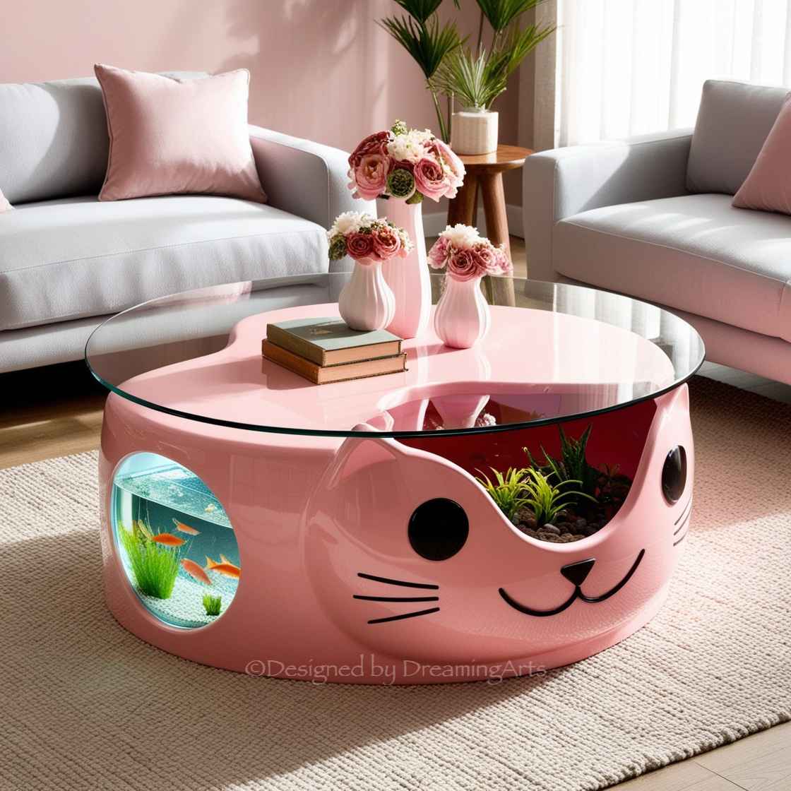 Cat Aquarium Coffee Table