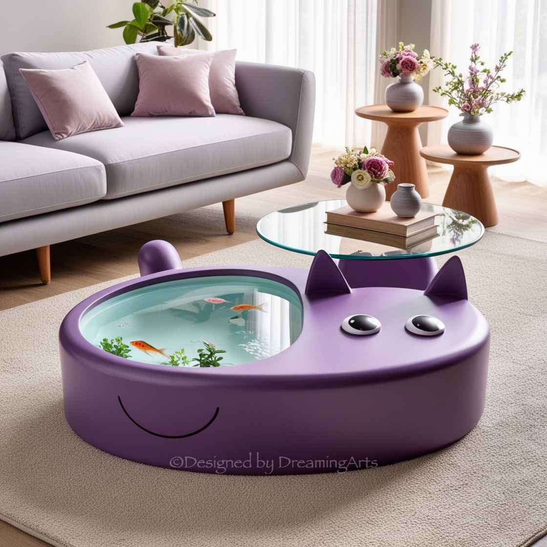 Cat Aquarium Coffee Table