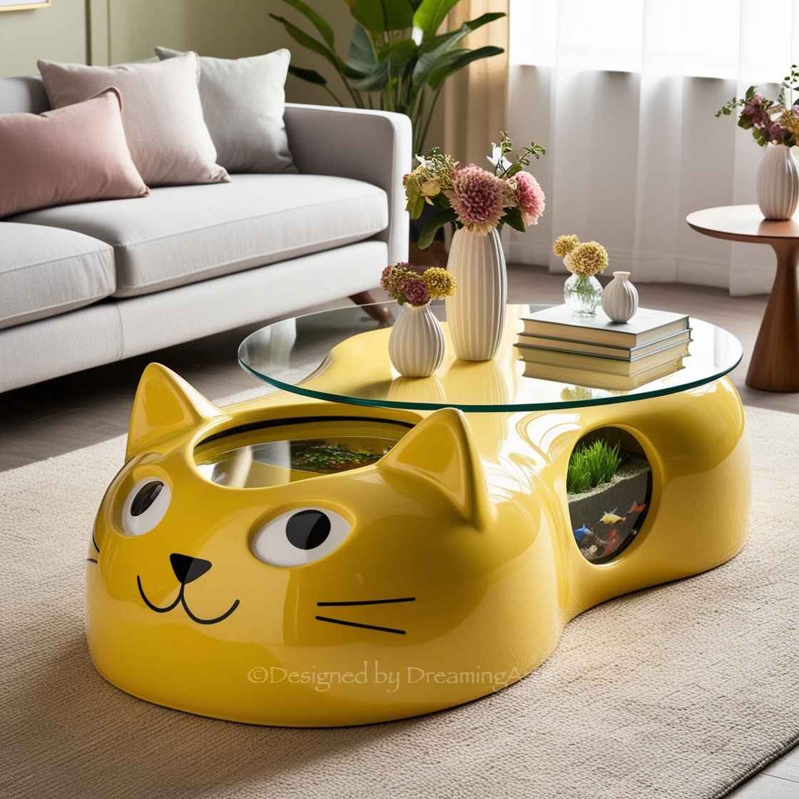 Cat Aquarium Coffee Table