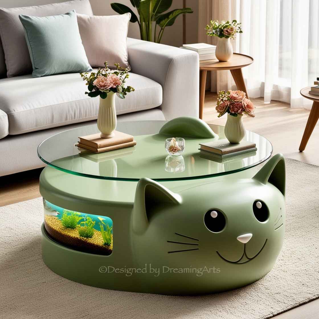 Cat Aquarium Coffee Table