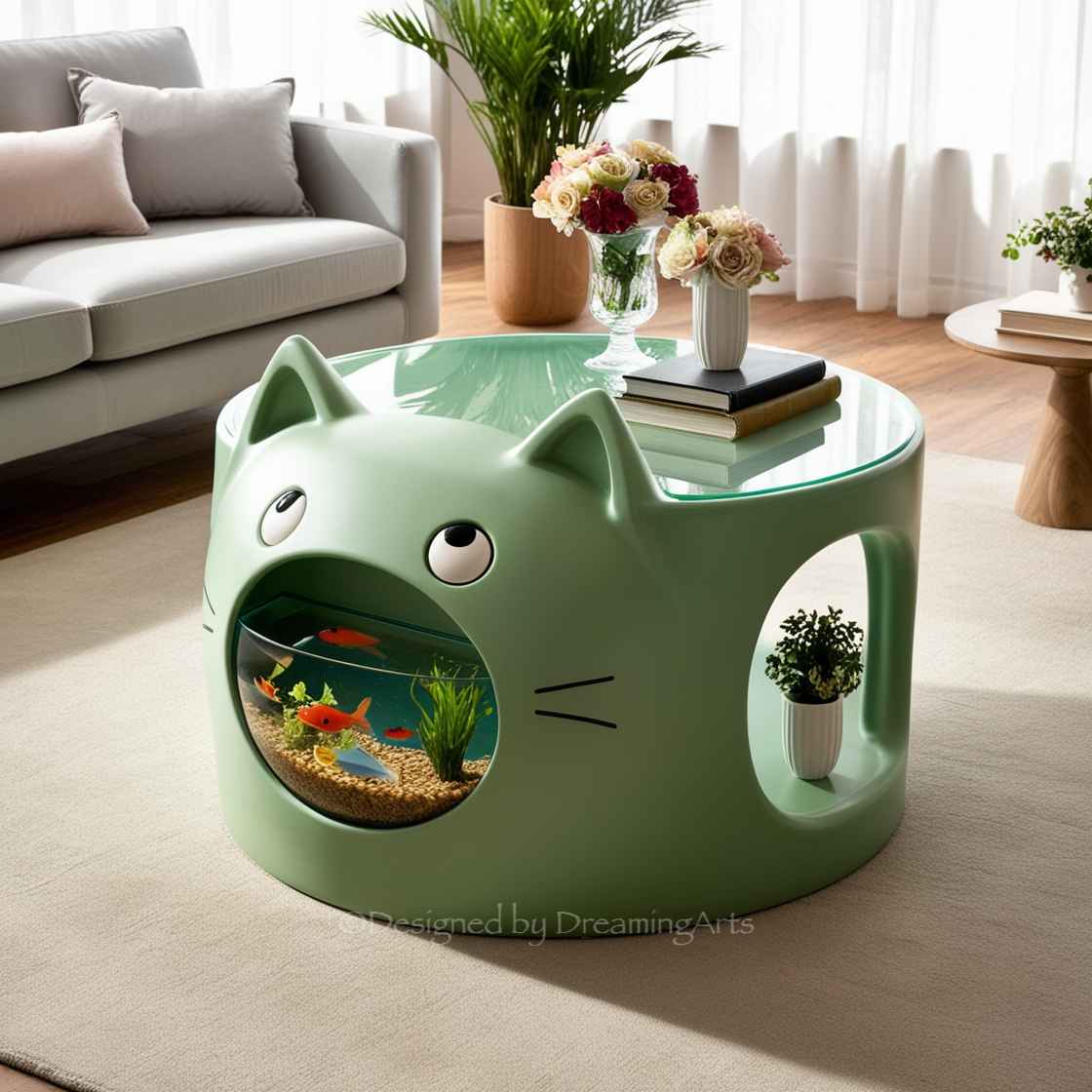 Cat Aquarium Coffee Table