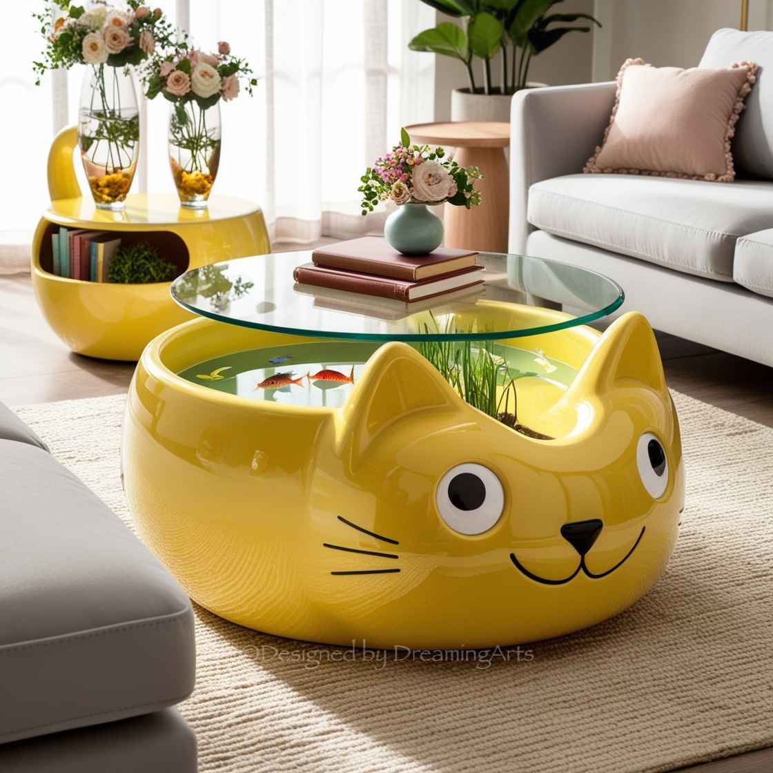 Cat Aquarium Coffee Table