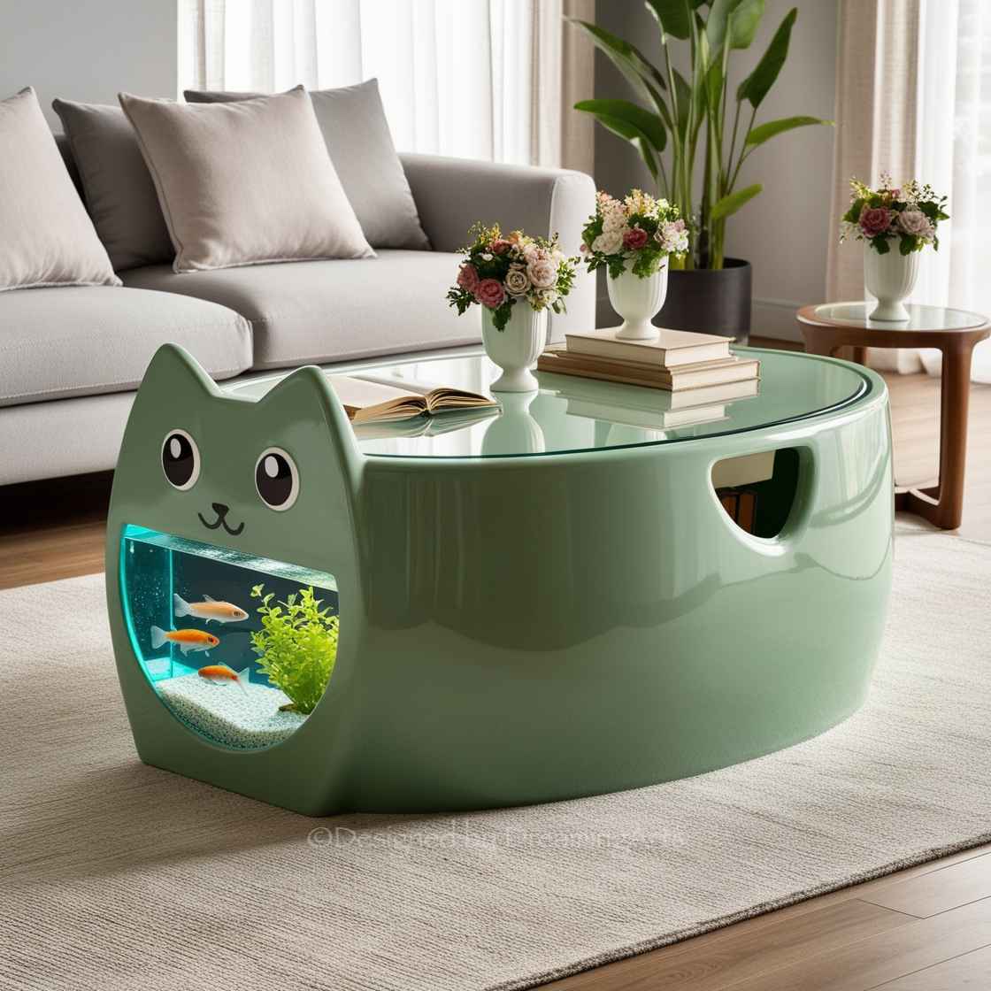 Cat Aquarium Coffee Table