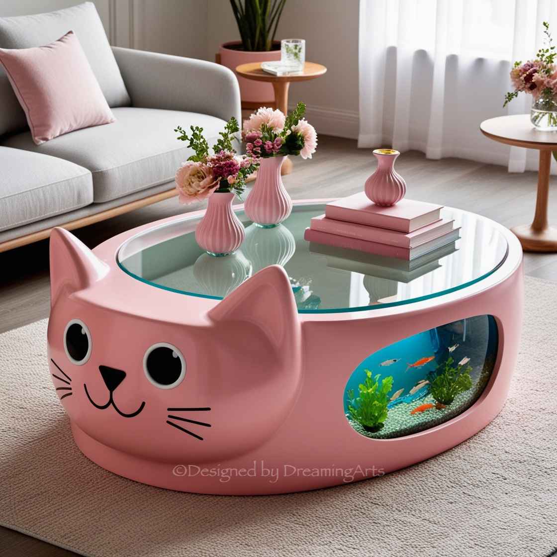 Cat Aquarium Coffee Table