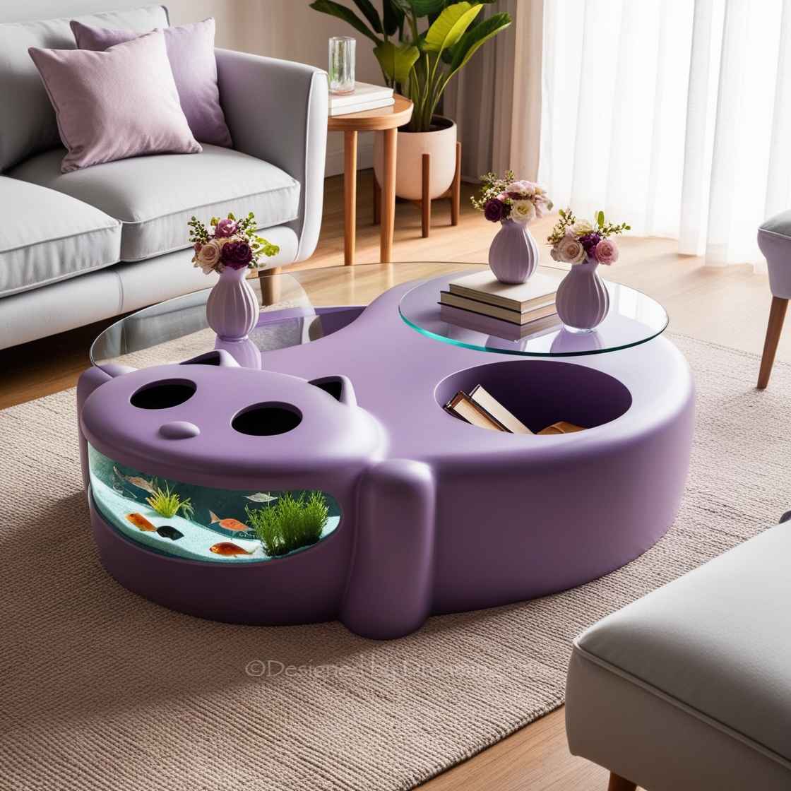 Cat Aquarium Coffee Table