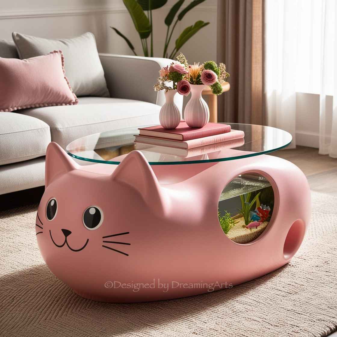 Cat Aquarium Coffee Table