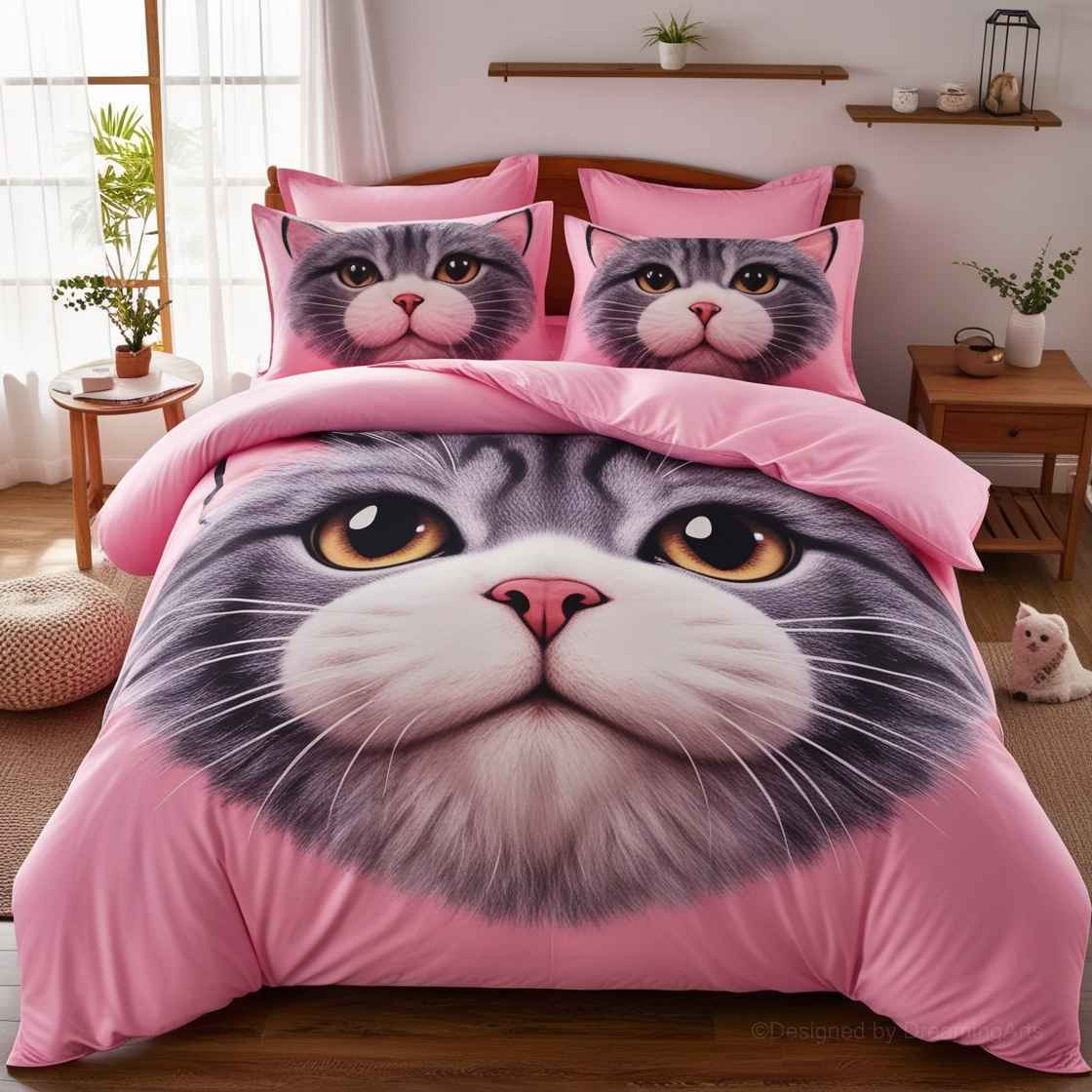 Cat-Themed Bedding