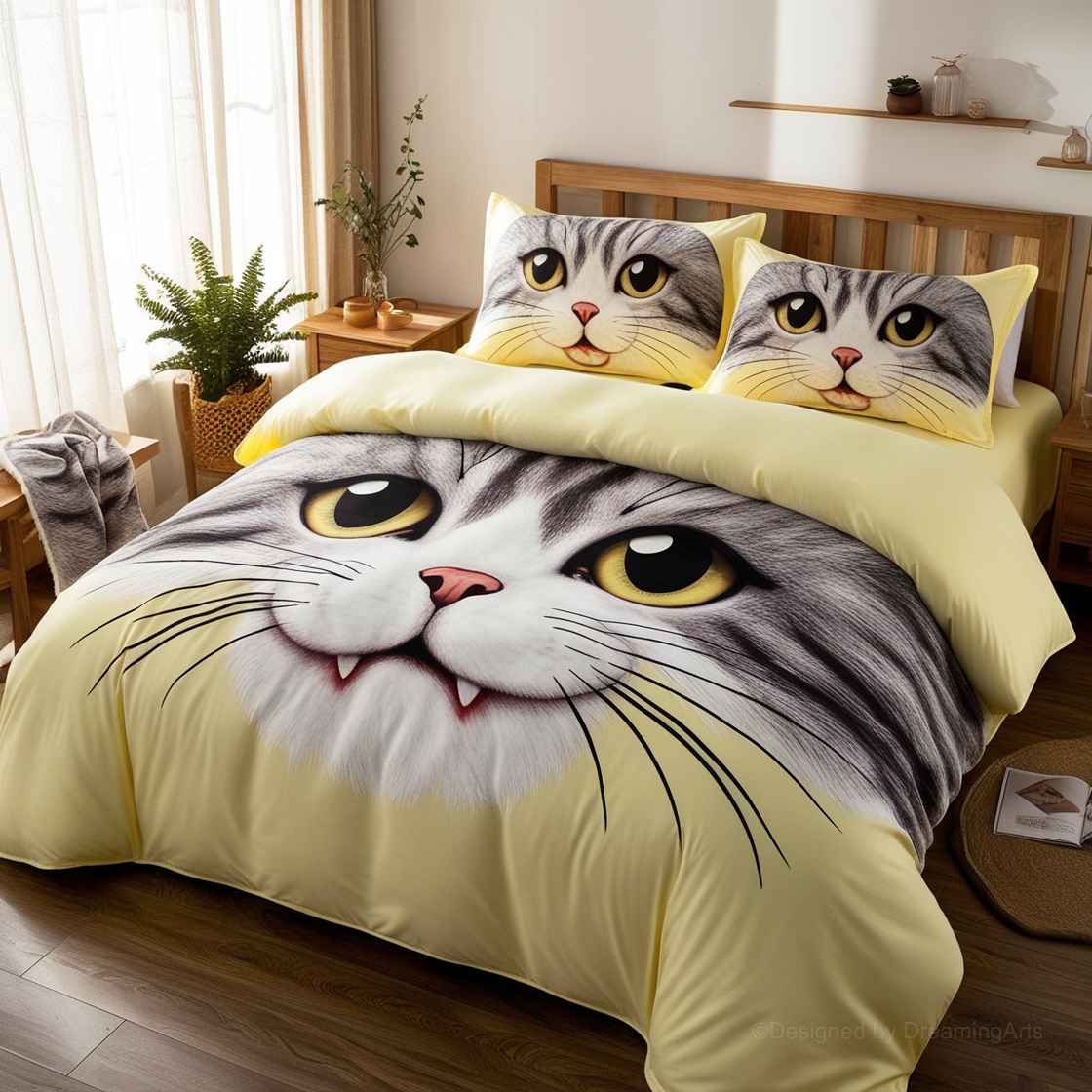 Cat-Themed Bedding