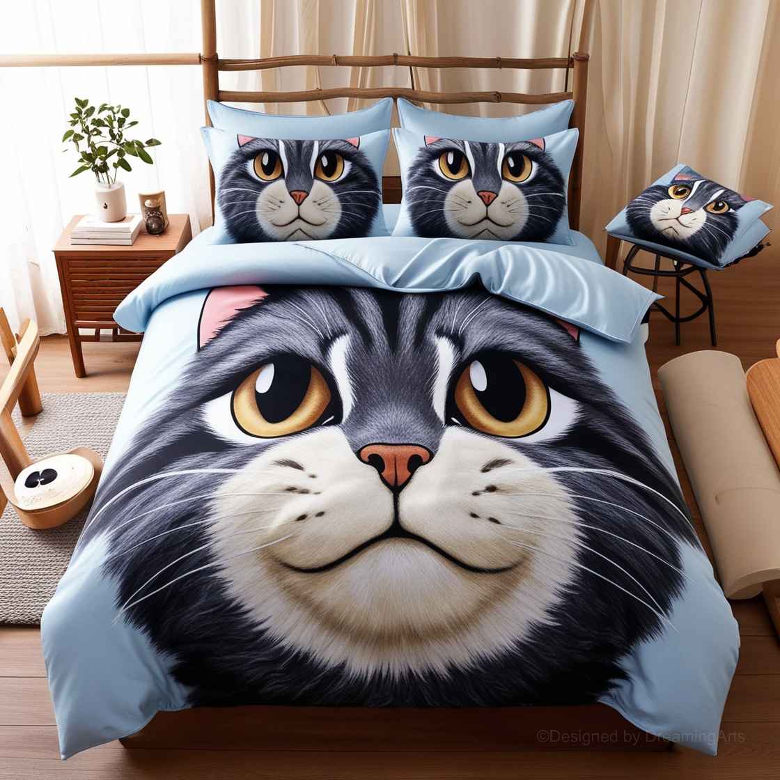 Cat-Themed Bedding