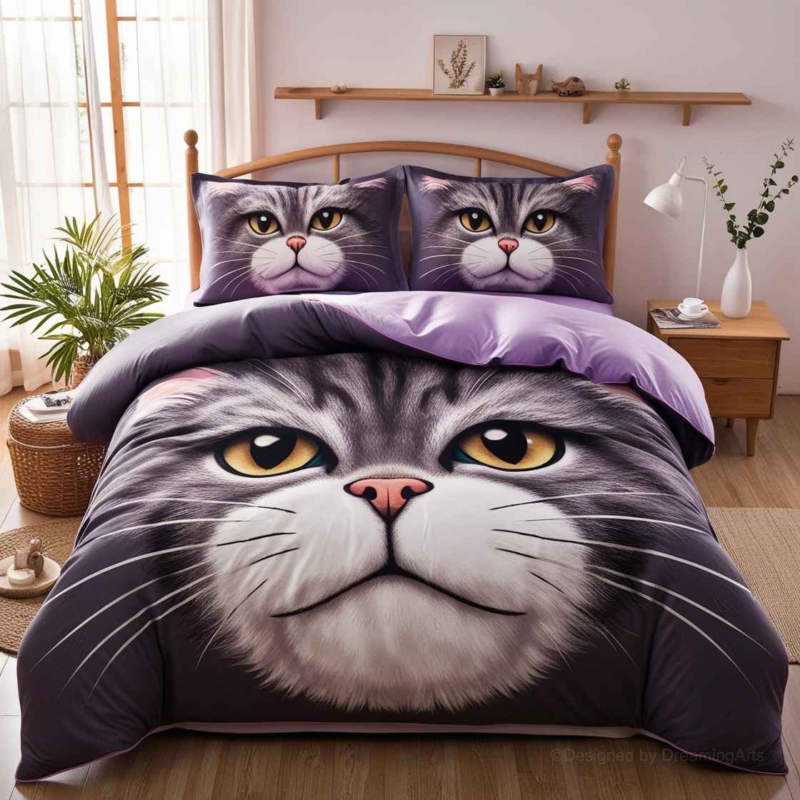 Cat-Themed Bedding