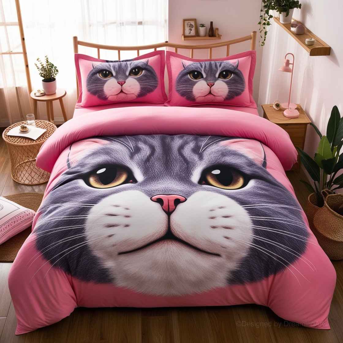 Cat-Themed Bedding