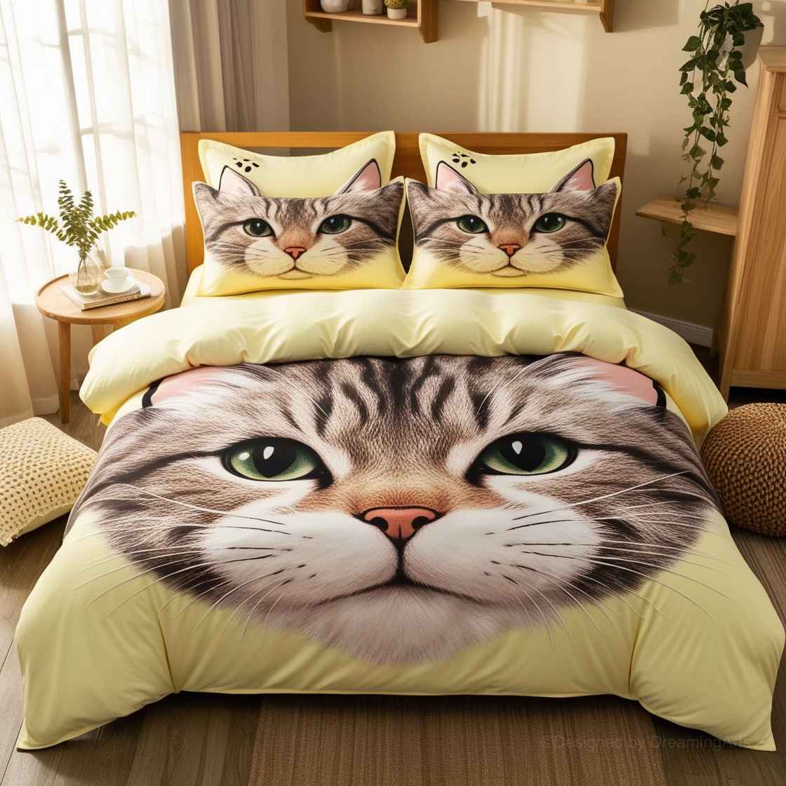 Cat-Themed Bedding