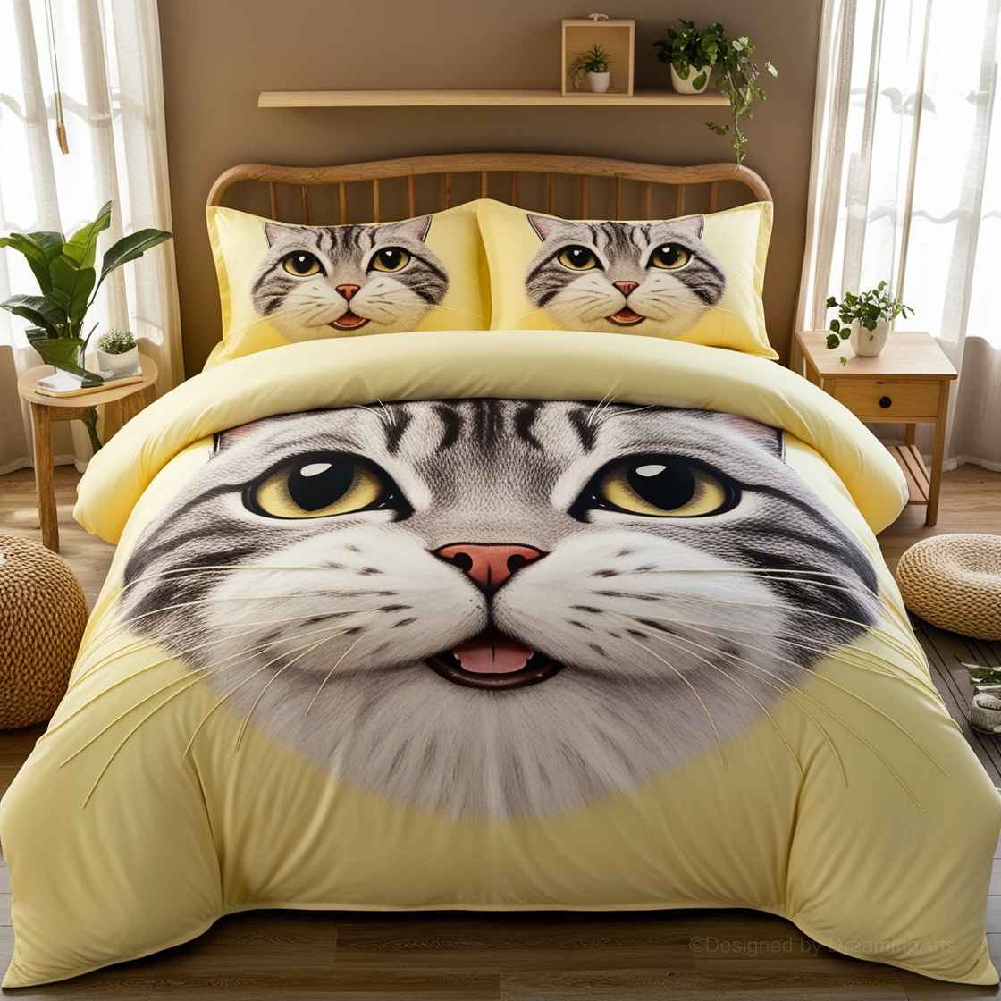 Cat-Themed Bedding