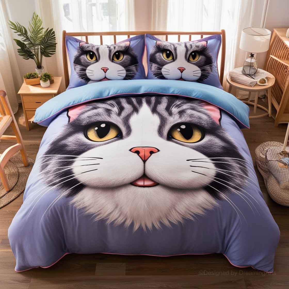 Cat-Themed Bedding