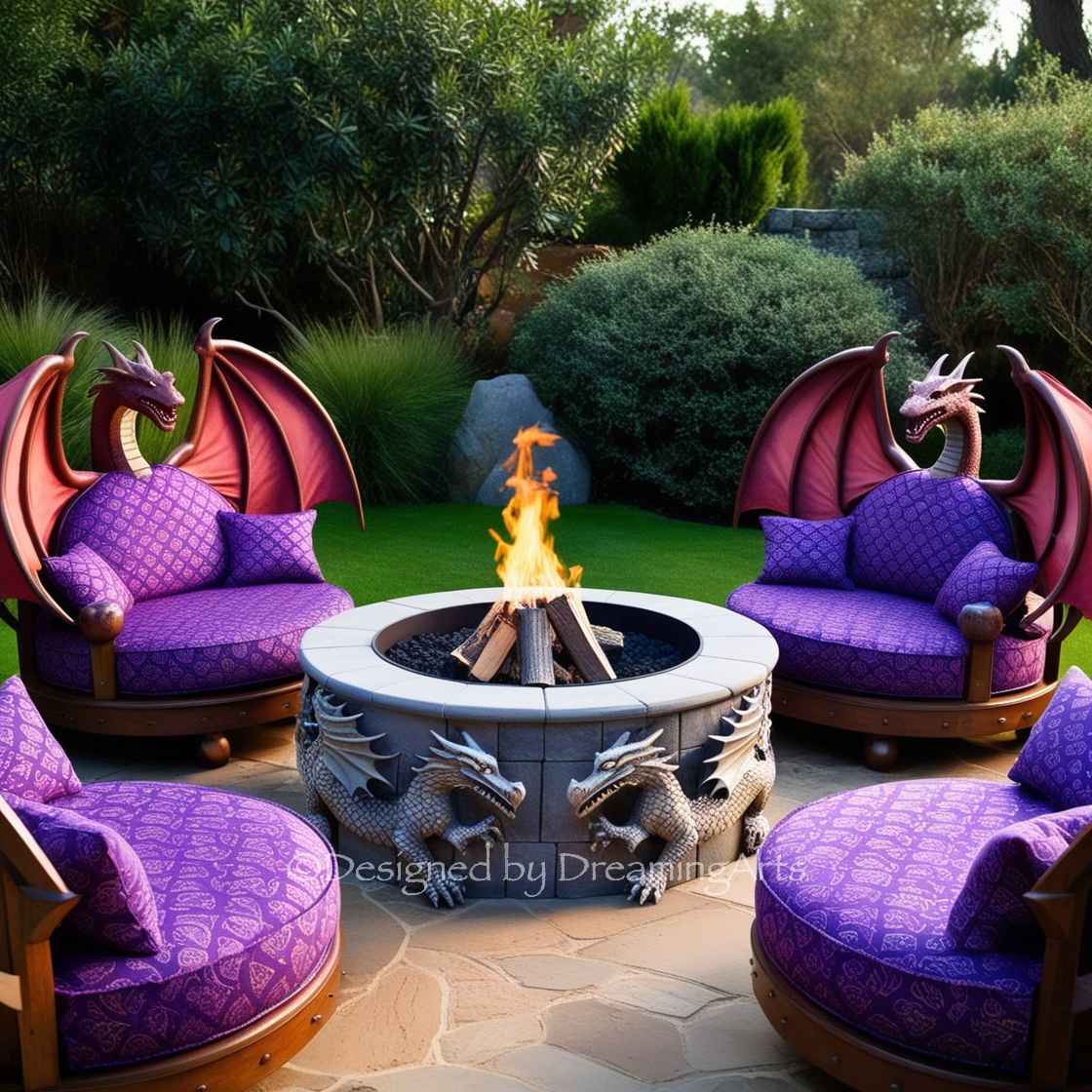 Dragon Fire Pit Patio Sets