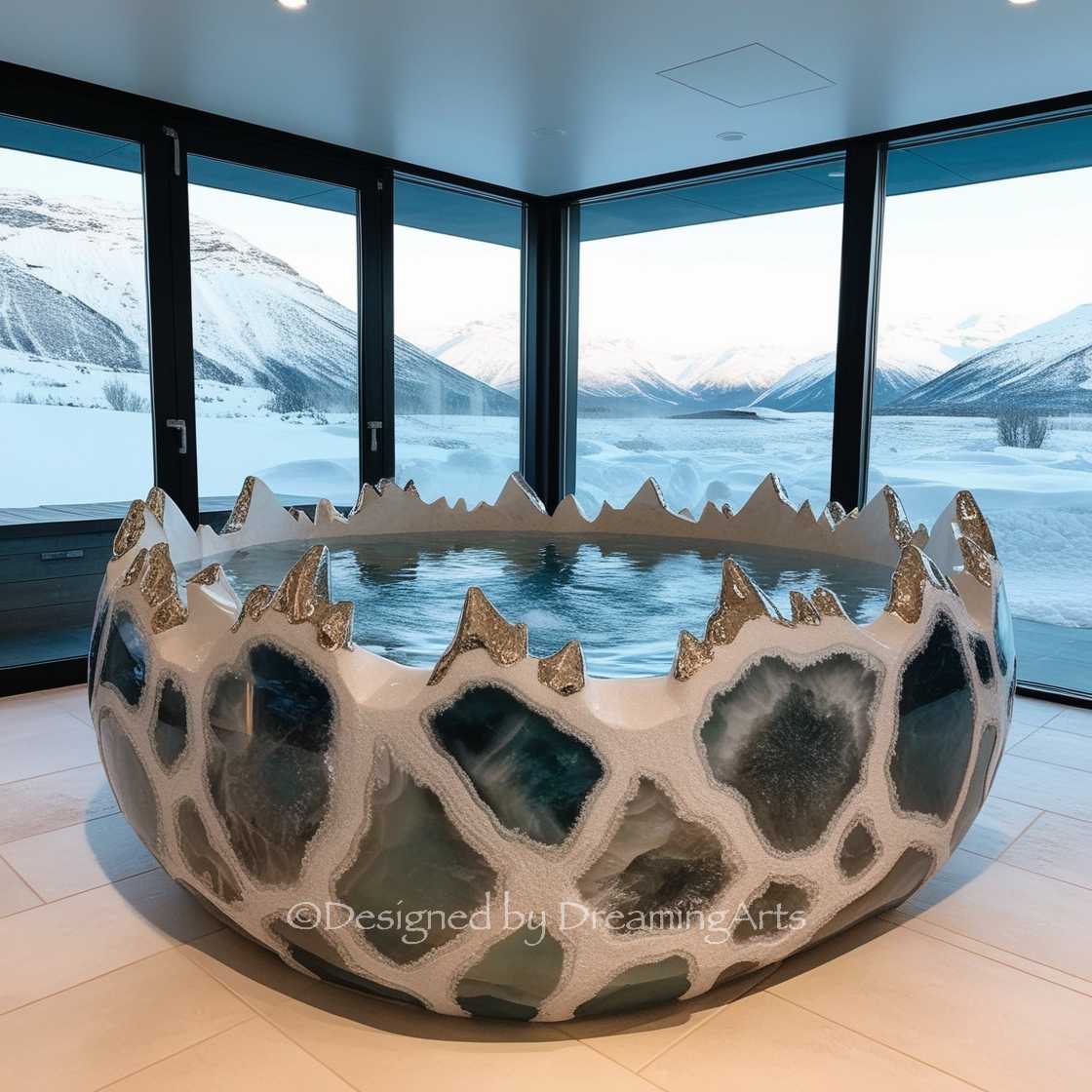 Gem And Crystal Bathtub