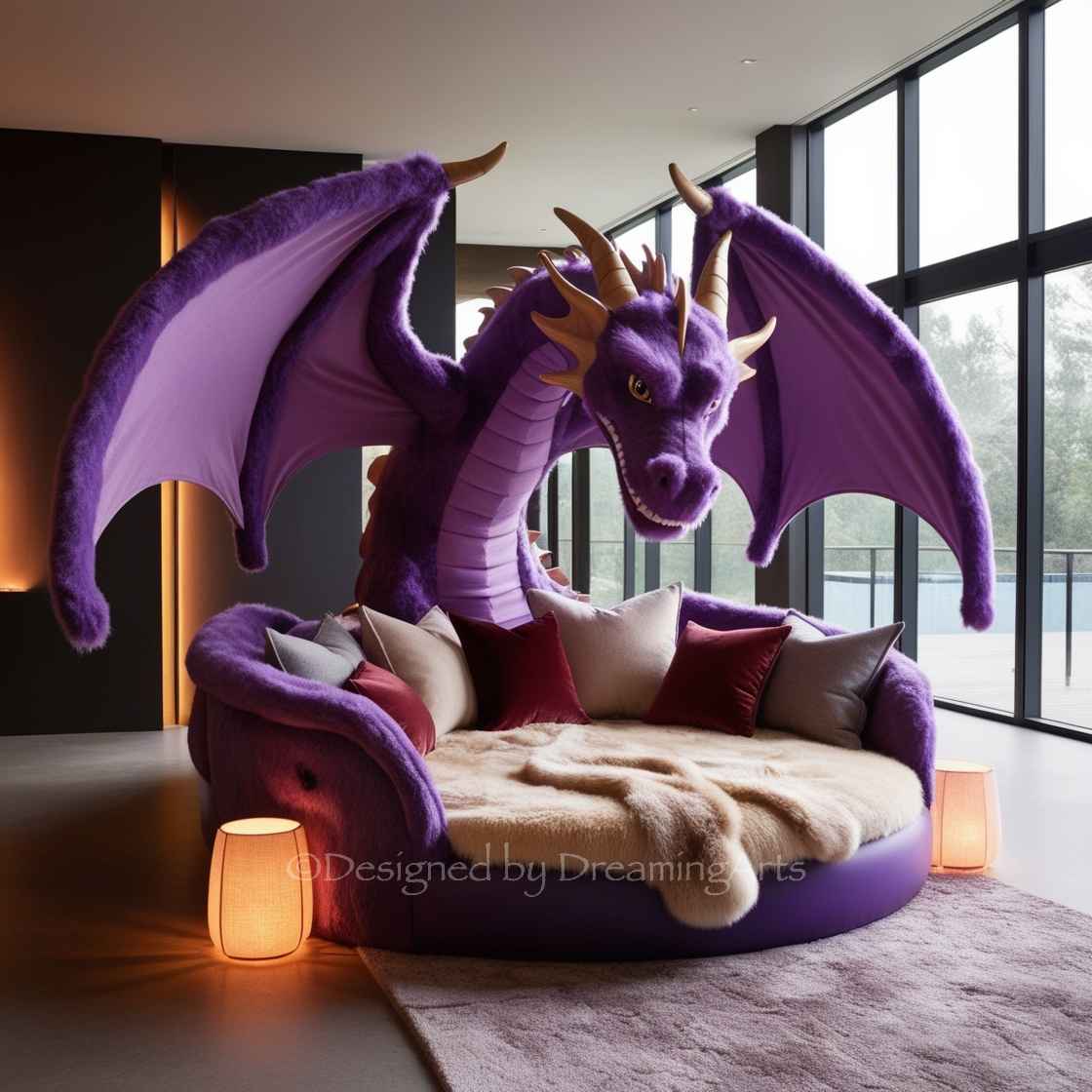 Giant Fur Dragon Loungers