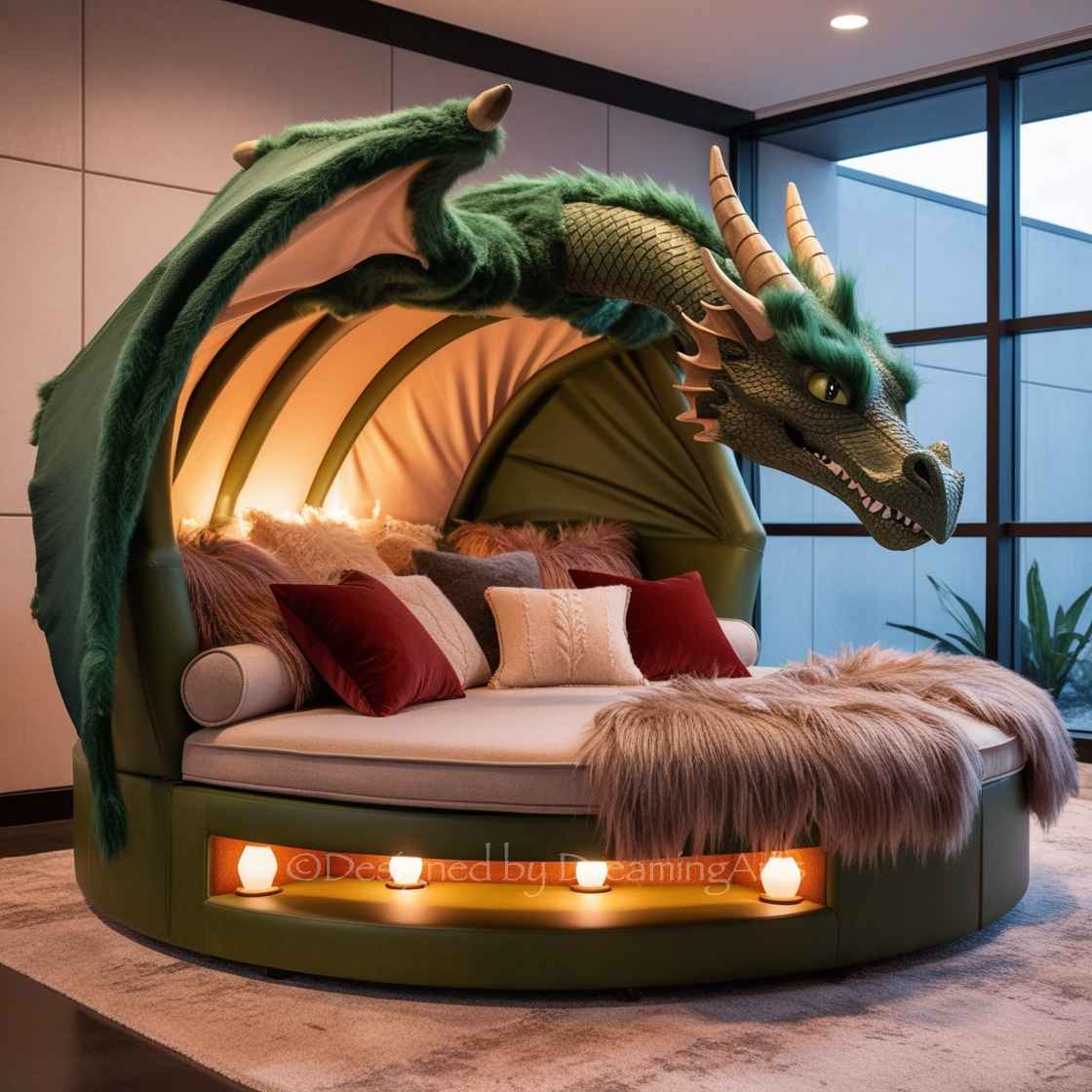 Giant Fur Dragon Loungers