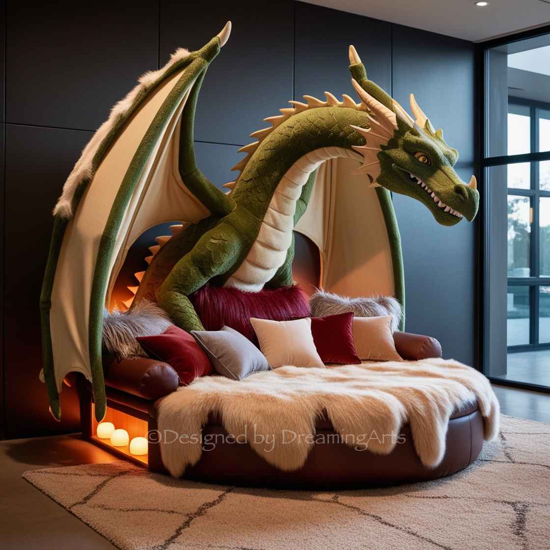 Giant Fur Dragon Loungers