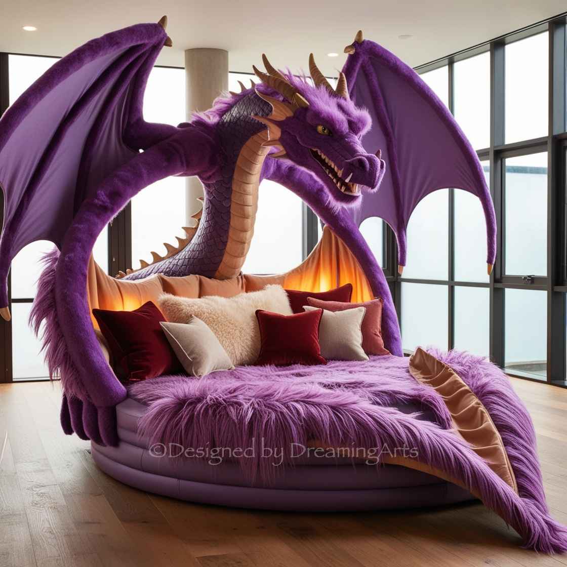 Giant Fur Dragon Loungers