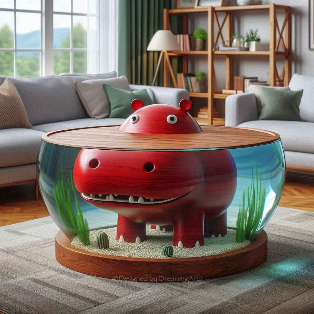 Hippo Aquarium Coffee Tables