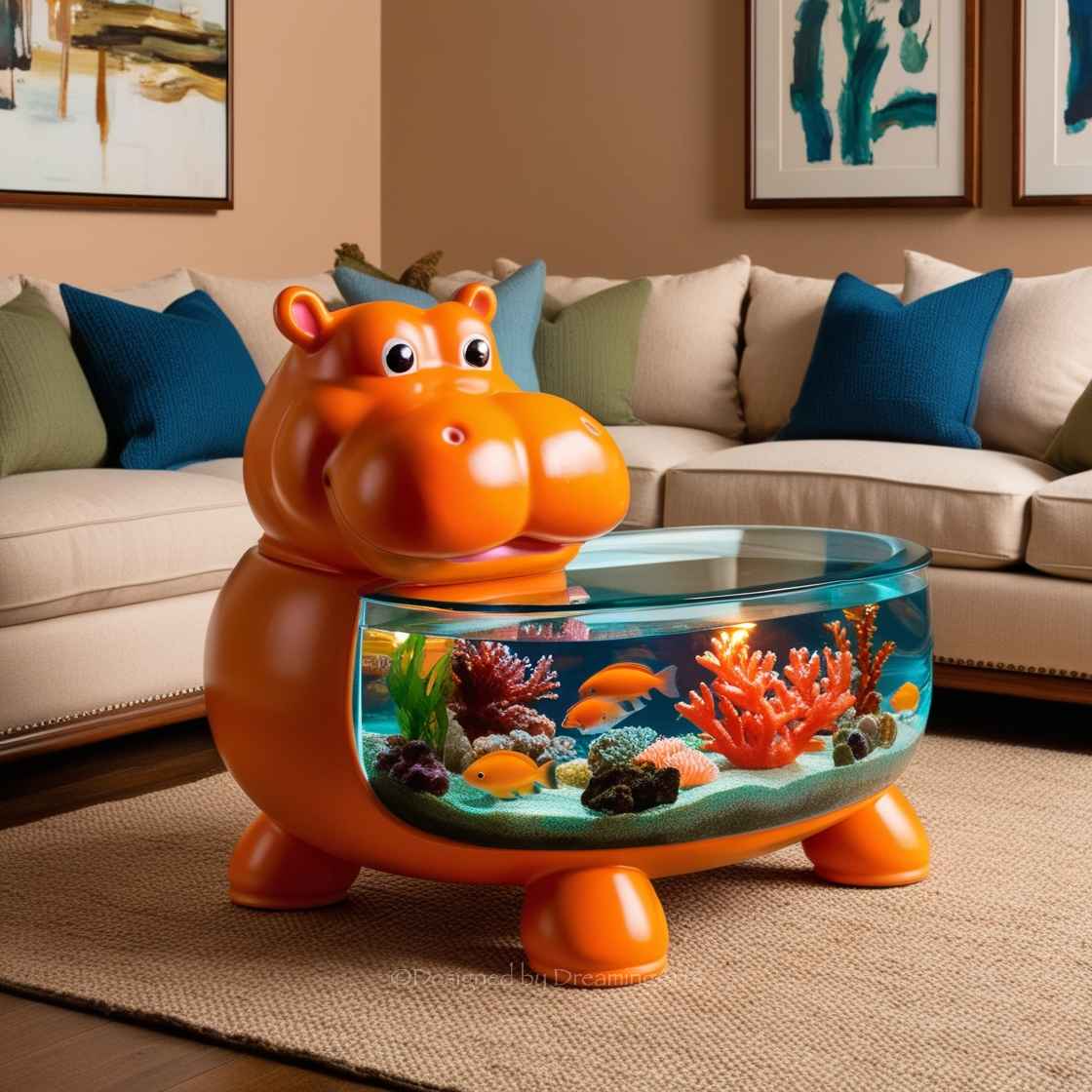 Hippo Aquarium Coffee Tables