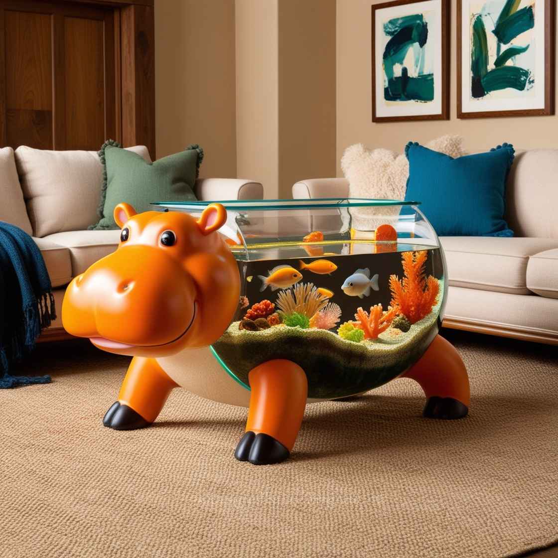 Hippo Aquarium Coffee Tables