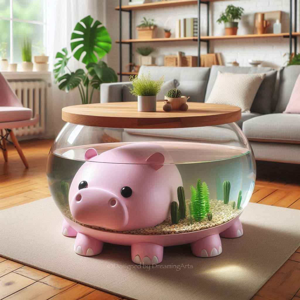 Hippo Aquarium Coffee Tables