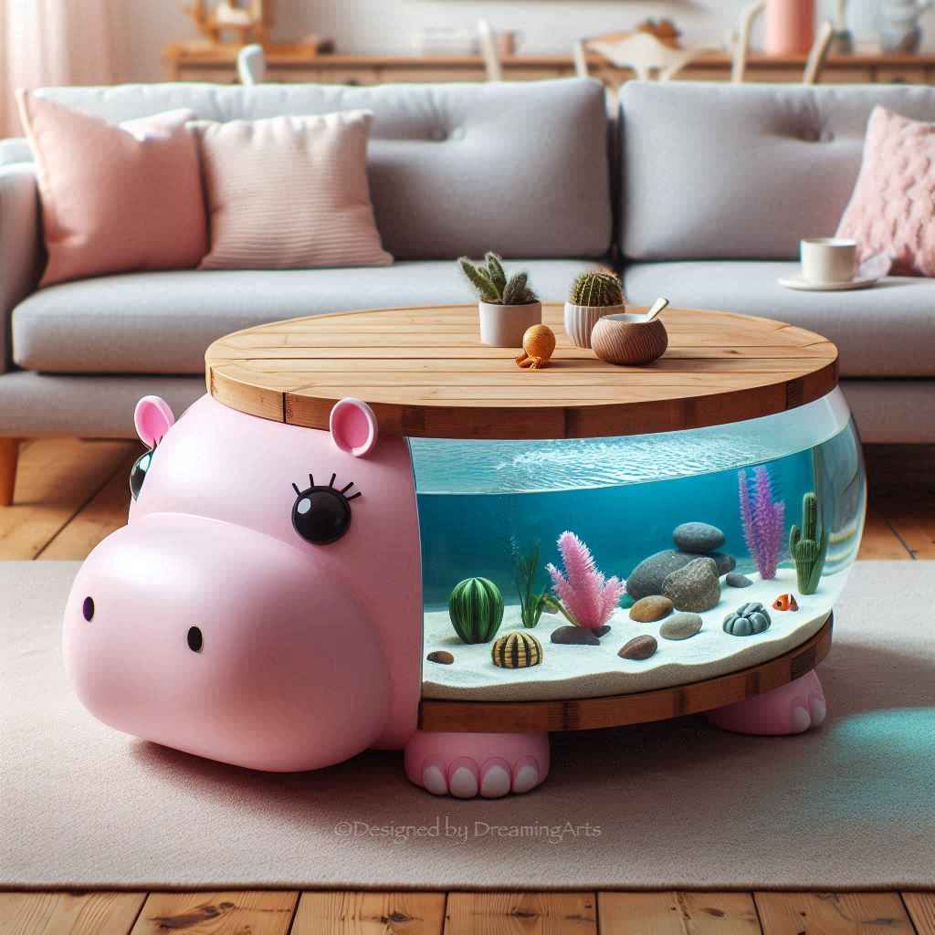 Hippo Aquarium Coffee Tables