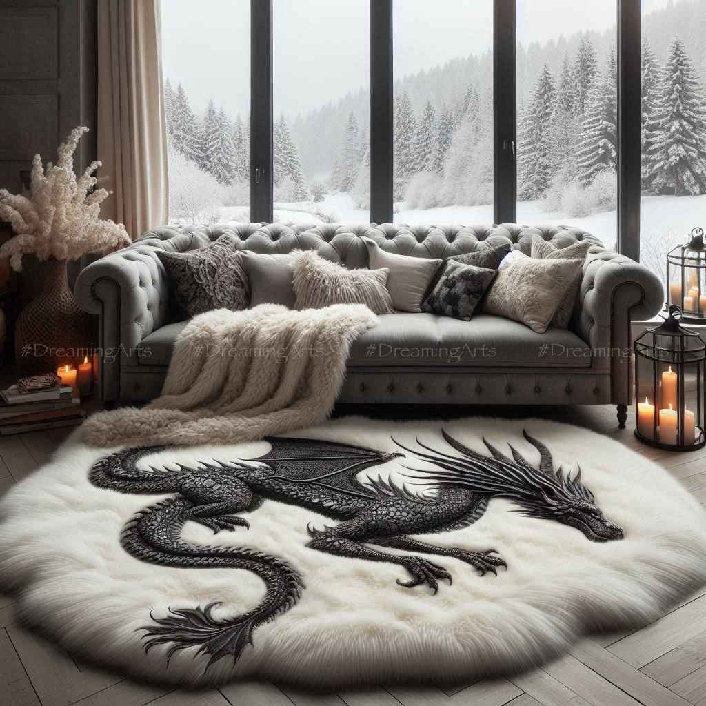 Incredible Dragon Rug Large