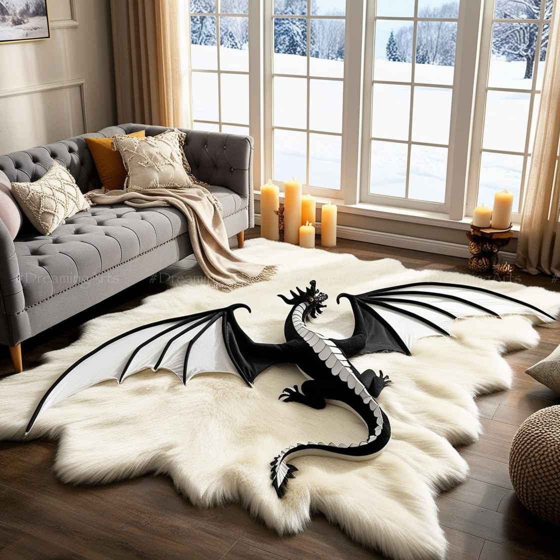 Incredible Dragon Rug Large