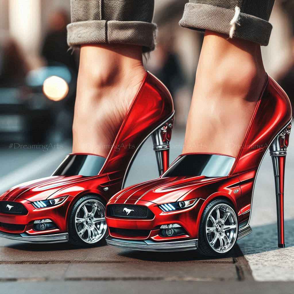 Mustang Shaped High Heels