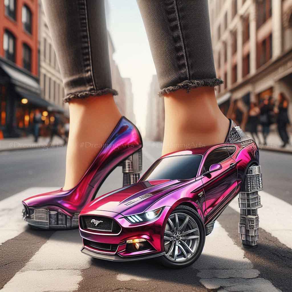 Mustang Shaped High Heels