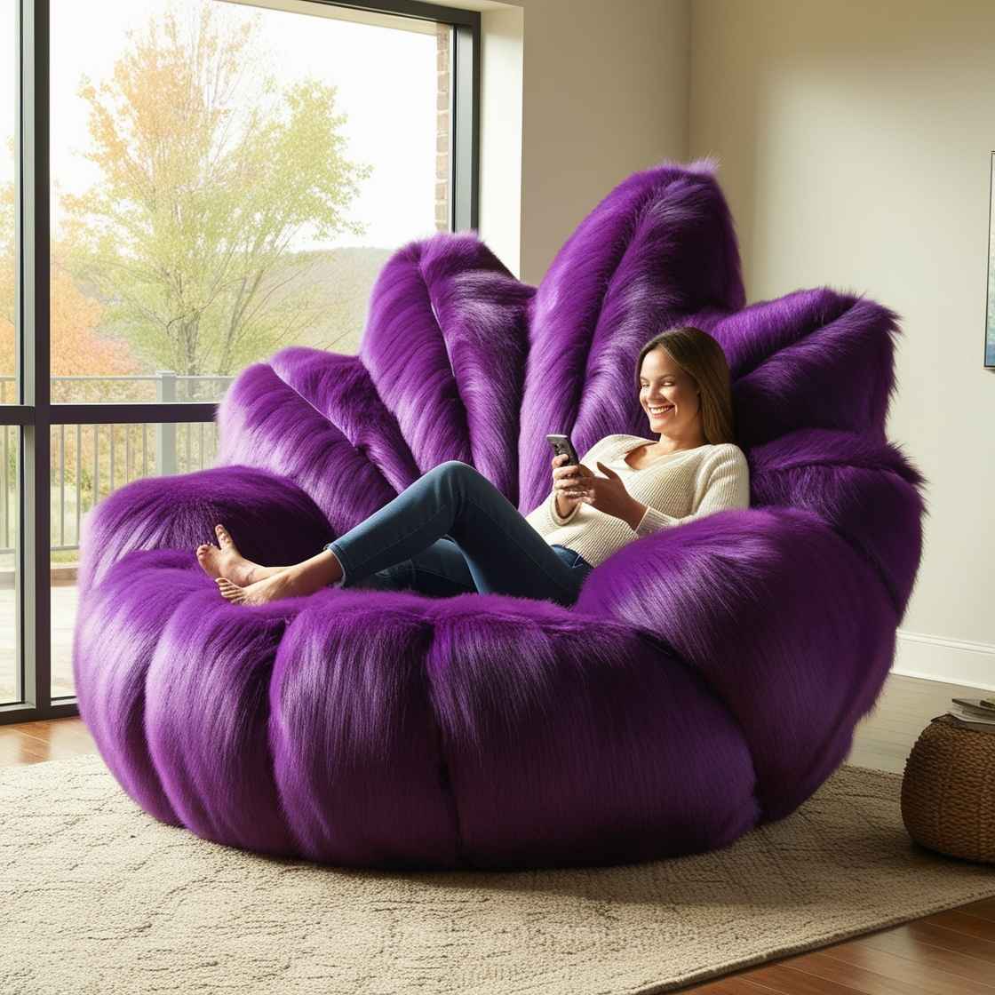 Purple Autumn Leaf Lounger