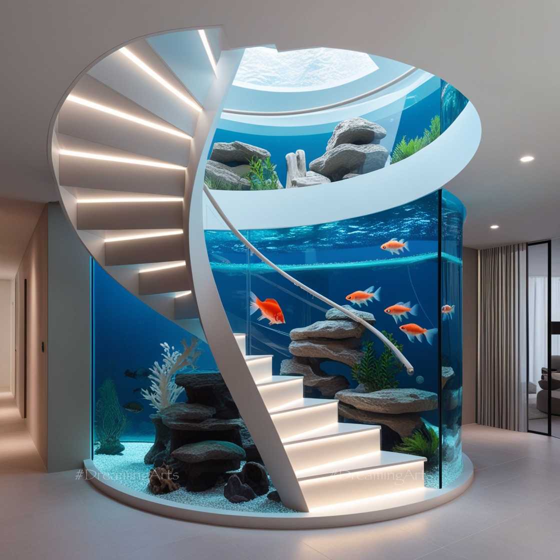 Staircases with Aquarium