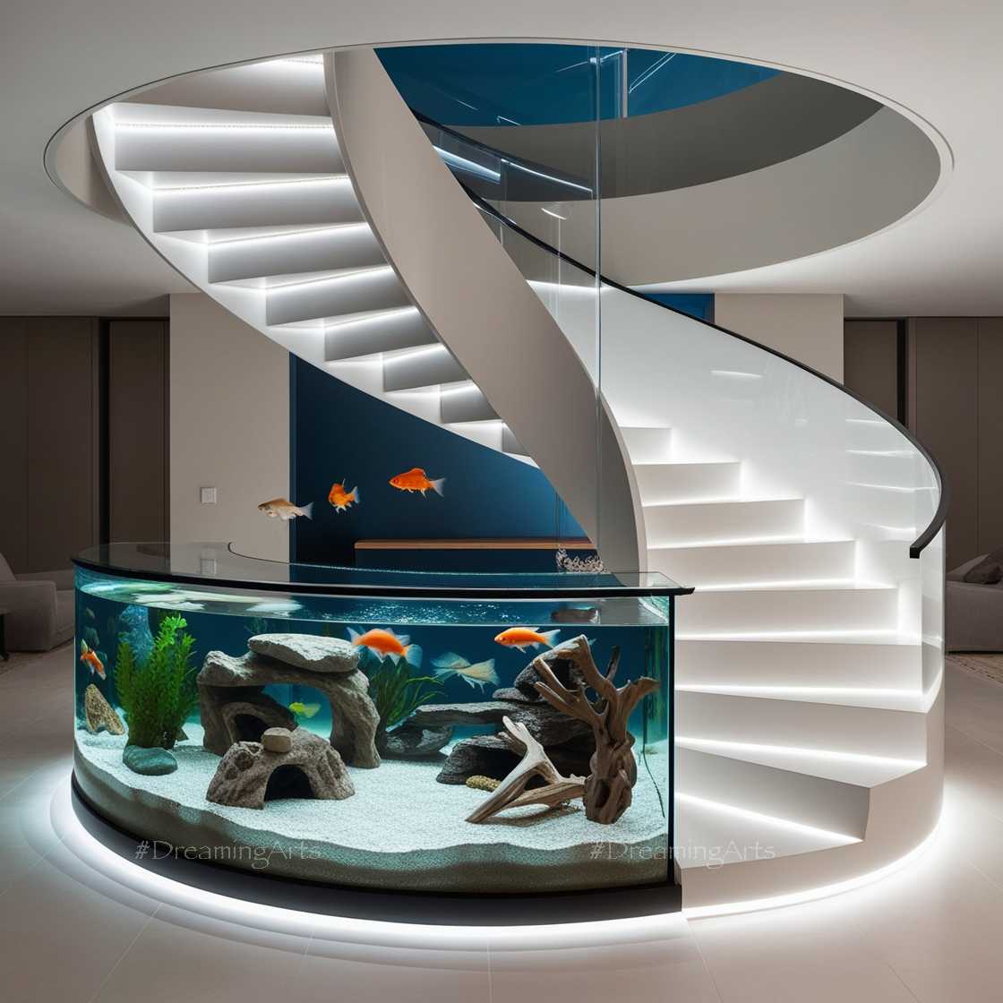 Staircases with Aquariums