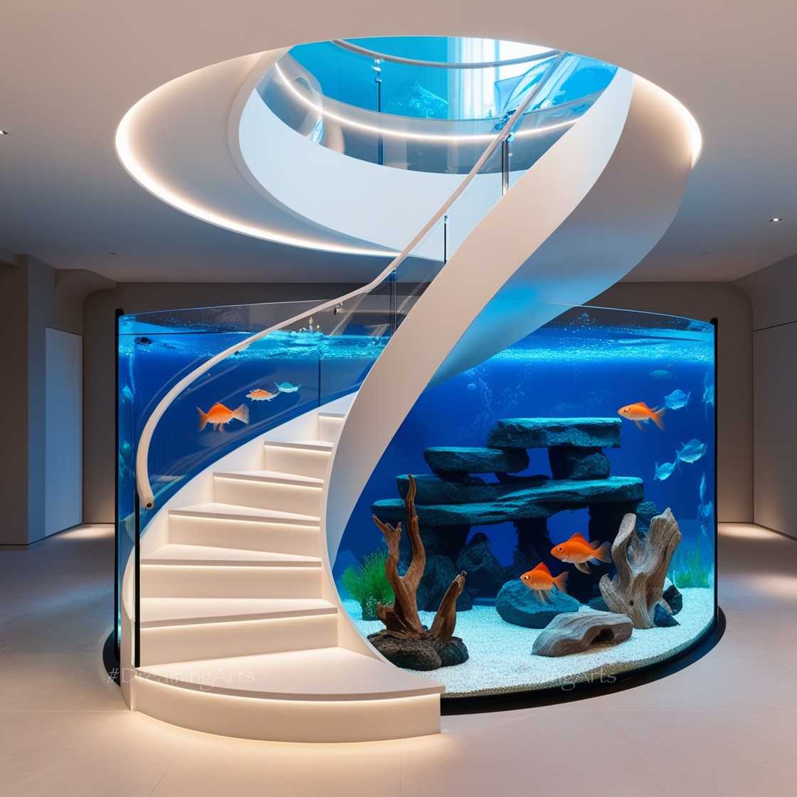 Staircases with Aquariums