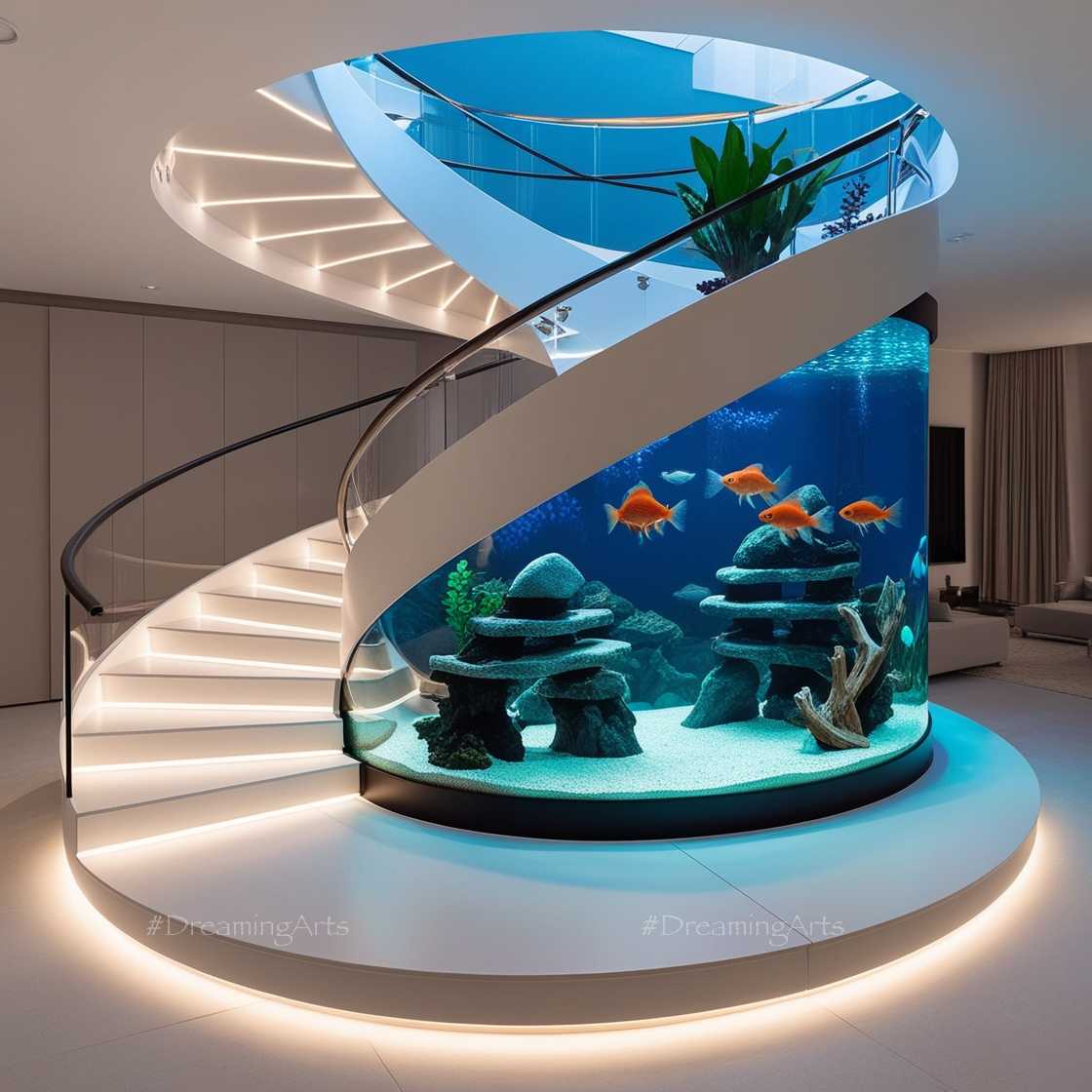 Staircases with Aquarium