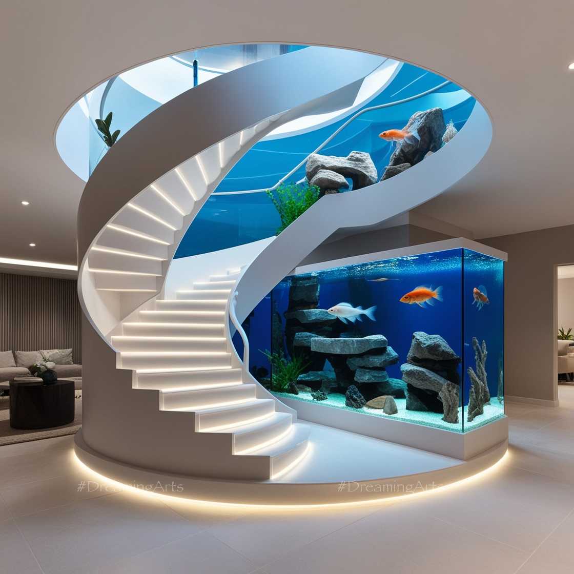 Staircases with Aquarium