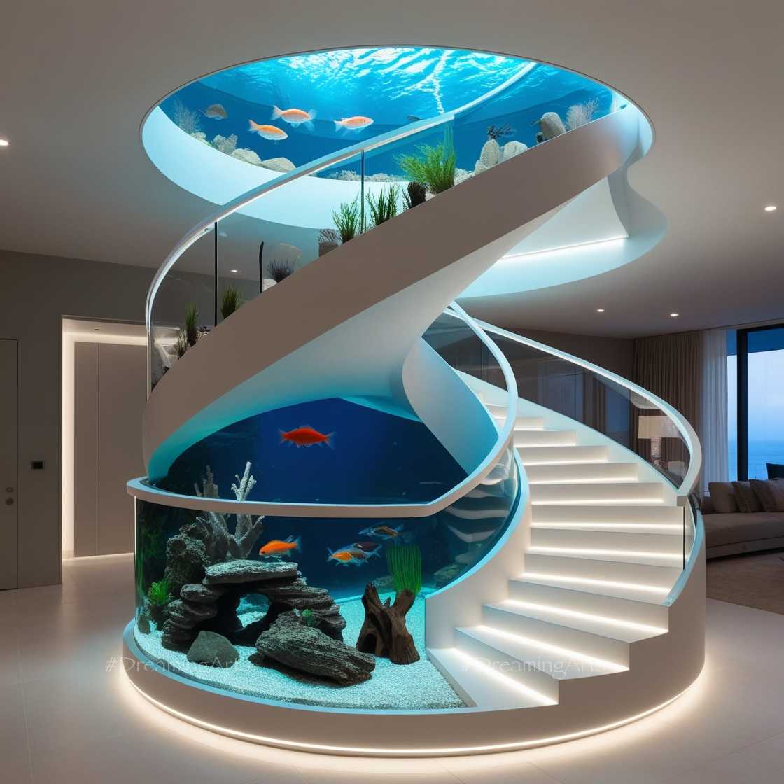 Staircases with Aquarium