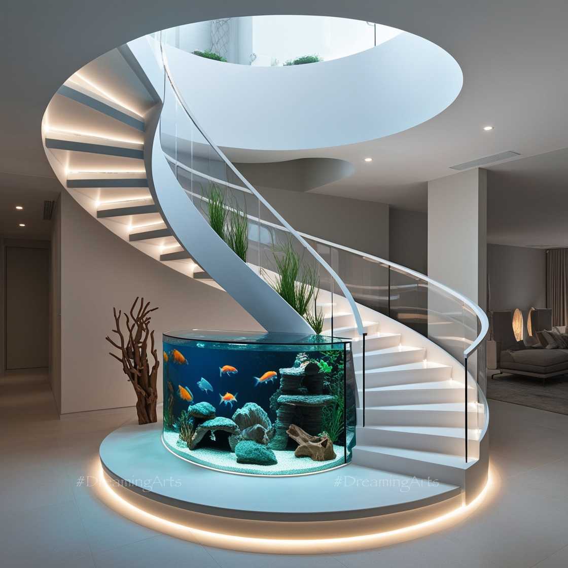 Staircases with Aquarium